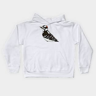 Downy Woodpecker Kids Hoodie